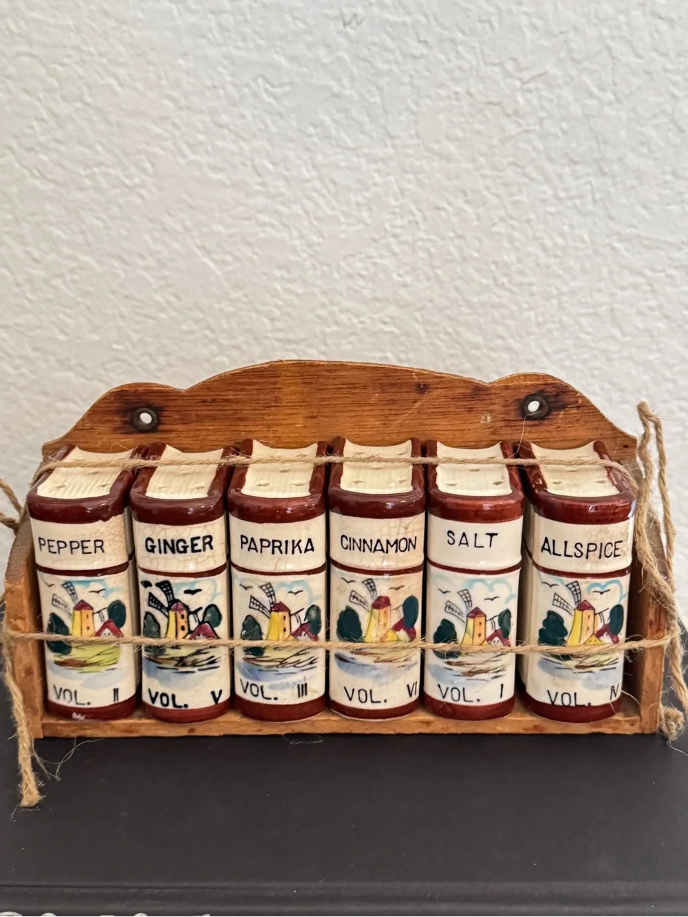 Vintage 50s Book Spice Rack Vintage Mid Century Spice Rack